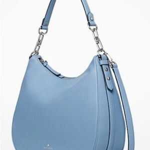 KATE SPADE Leather Mulberry Street Vivian Shoulder/Hobo/Crossbody Bag~Sky Blue